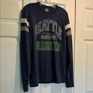 “47” Brand, Navy Seattle Seahawks Long Sleeve Shirt